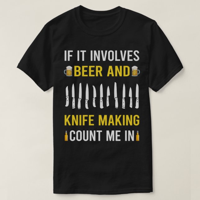 Öl och Knivar Skapar Knifemaking Knifemaker T Shirt (Design framsida)
