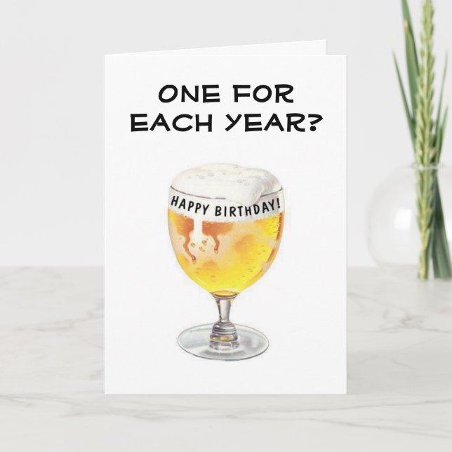 **ÖL OCH KÖR** OCH LYCKLIG "ÖMSESIDIG BIRTHDAY" KORT (Framsida)