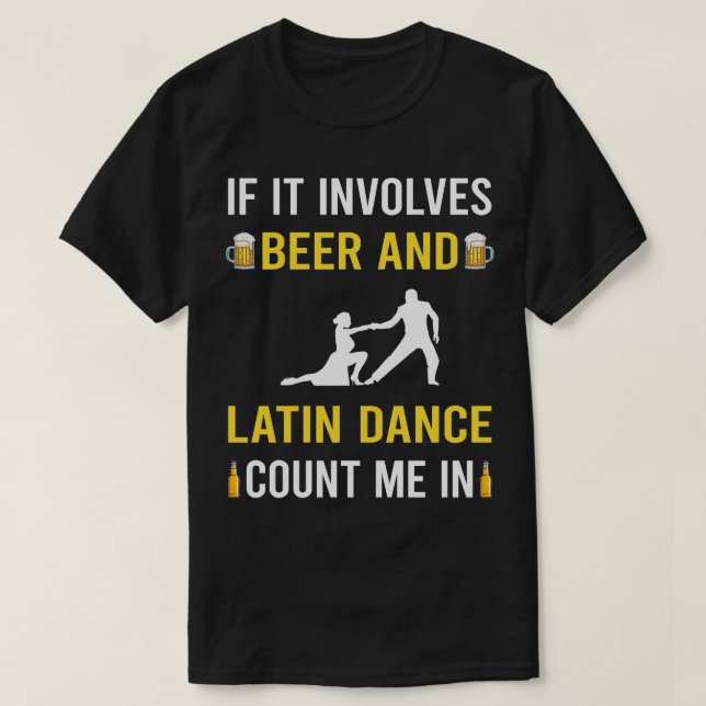 Öl och latinsk dansare t shirt (Design framsida)