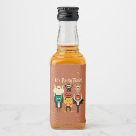 Öl- och likhetsetiketter spritflaskor etikett