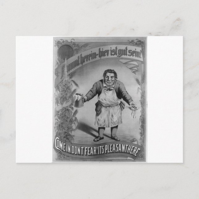 Öl och livsmedel 1887 vykort (Framsida)