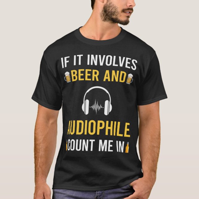 Öl och ljudälskare t shirt (Framsida)