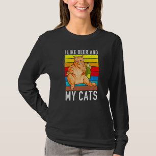 Öl och mina katter som dricker öl t shirt