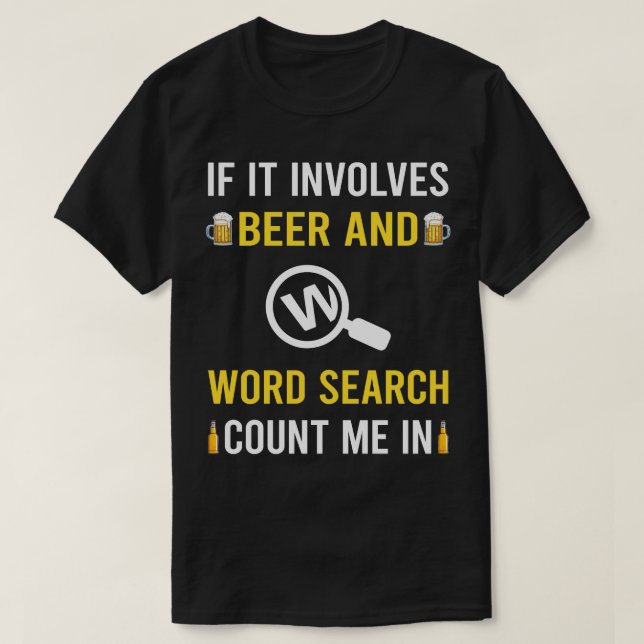 Öl- och Ord-sökning T Shirt (Design framsida)