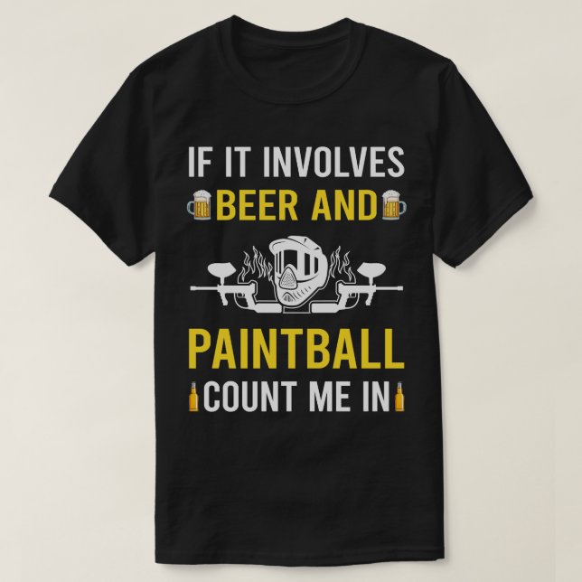 Öl och Paintball T Shirt (Design framsida)