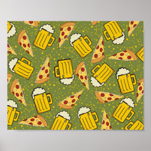 Öl och Pizza Älskare Poster