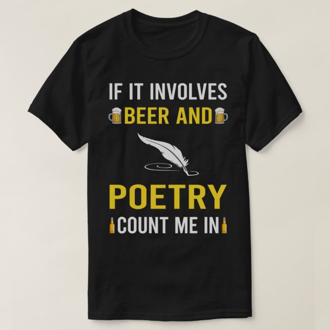 Öl- och poetry-Dikt T Shirt (Design framsida)