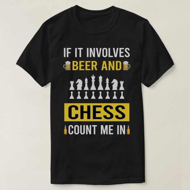 Öl och schack t shirt (Design framsida)