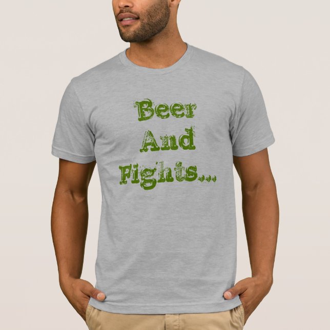 Öl och slagsmål... t-shirt (Framsida)