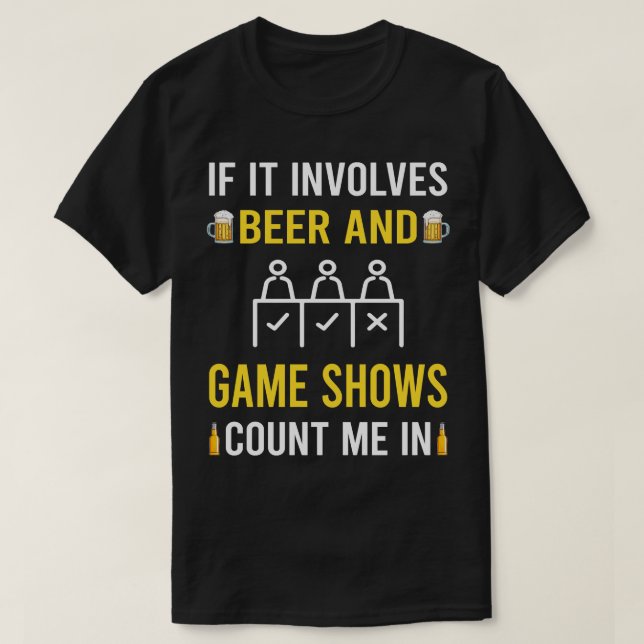 Öl och spel visar TV-show T Shirt (Design framsida)