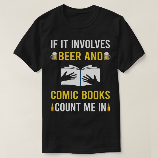 Öl- och Tecknad Bokar-Tecknader T Shirt (Design framsida)