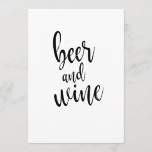 Öl och vin Svart och vitt Prisvärt tecken Inbjudningar