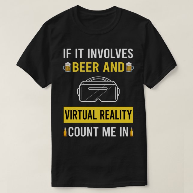 Öl och Virtuell verklighet VR T Shirt (Design framsida)
