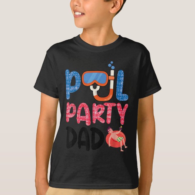Ol Party Dad Fun With Floatie And Trocal Vibes Fat T Shirt (Framsida)