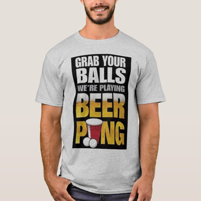Öl Pong 2 T Shirt (Framsida)