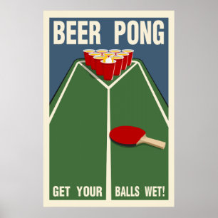 Öl Pong: Få din bollblöt! Poster