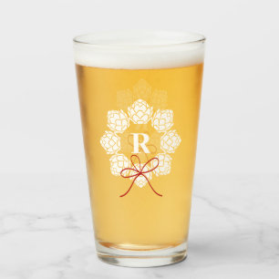 Öl-Skutt-jul med monogram öl-glas Glaskopp