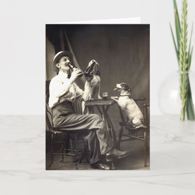 Öl som 1905 dricker hundar kort (Framsida)