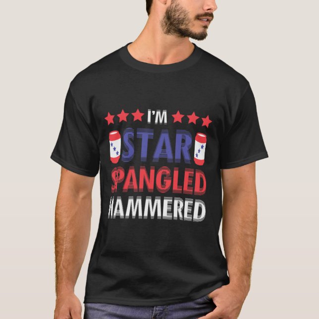 Öl som dricker alkohol för alkoholdrycker 4:e juli t shirt (Framsida)