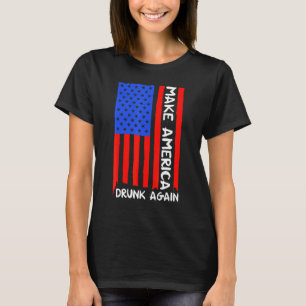 Öl som dricker amerikanska Flagga igen, 4:e T Shirt