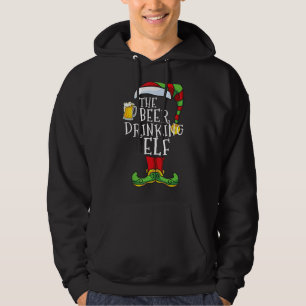 Öl som dricker Elf-familjen som matchar julfesten Hoodie