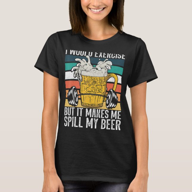 öl som dricker öl och öl på fuktiga dagar t shirt (Framsida)