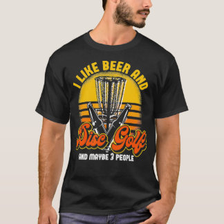 Öl som dricker Party Stupid Träd Frisbee Golfer Di T Shirt