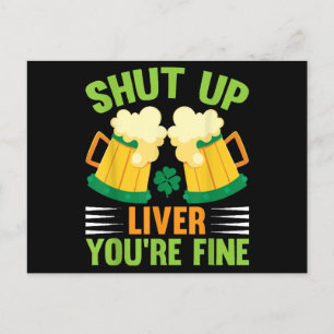Öl som dricker Saint Patricks Dag Häng upp levern Vykort