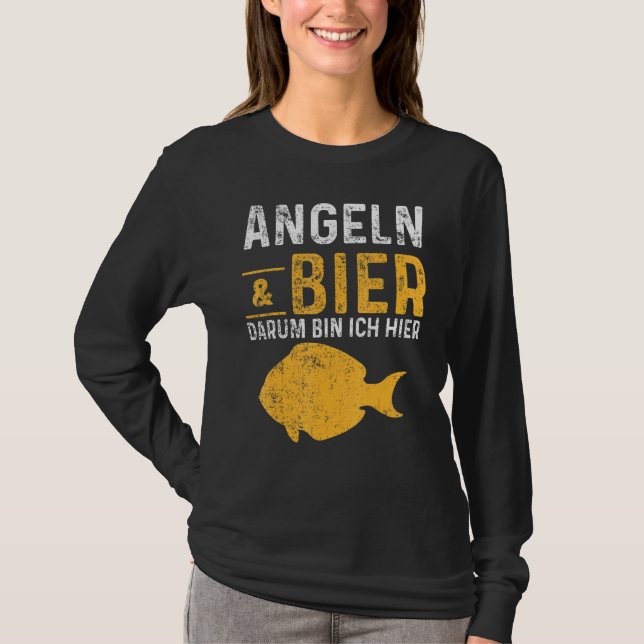 Öl som fiskar fisketrålning t shirt (Framsida)