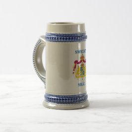 Öl Stein med svenskvapenskölden och SKÅL! Sejdel