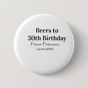 Öl till 30-årsdag namn datum man stilrenEnkel Knapp