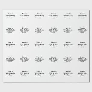 Öl till 30-årsdag namn datum man stilrenEnkel Presentpapper