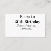 Öl till 30-årsdag namn datum man stilrenEnkel