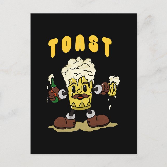Öl Toast Maskot Vykort (Framsida)