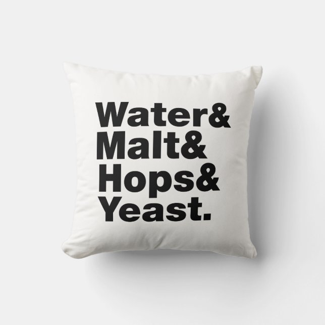 Öl = Vatten & Malt & Humle & Jäst. Kudde (Framsida)