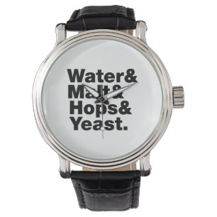 Öl = Vatten & malt & Skutt & jäst. Armbandsur