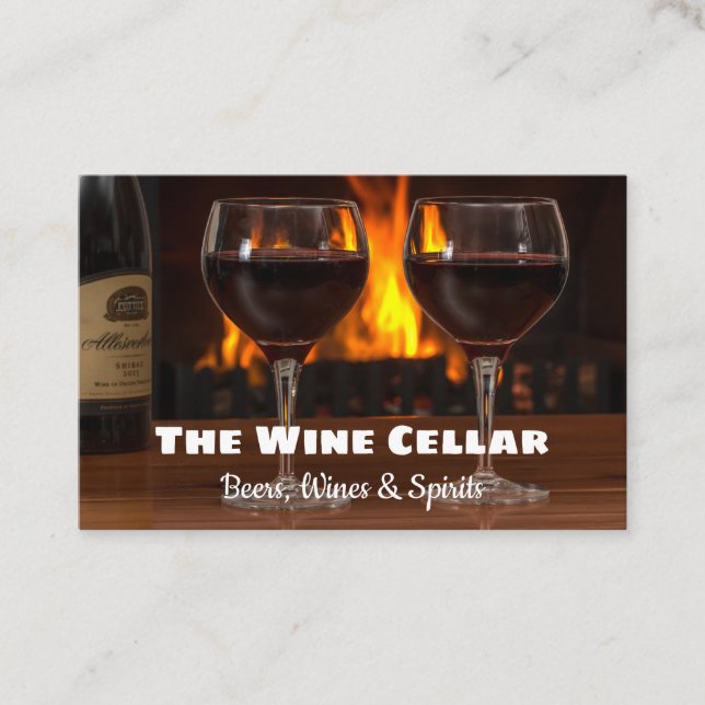 Öl Vin & Spirits Affärskort. Visitkort (Framsida)