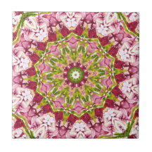 Ola Boos Rosa & Grönt Kaleidescope Tile