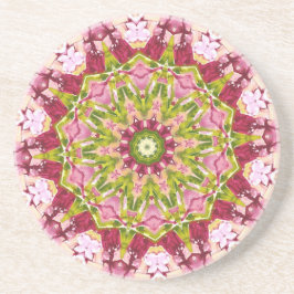 Ola Boos Rosa och Grönt Kaleidescope Underlägg Sandsten