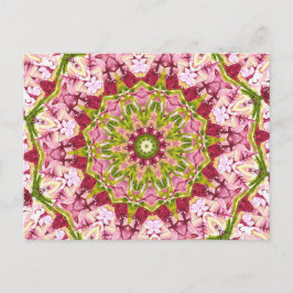 Ola Boos Rosa och Grönt Kaleidescope Vykort