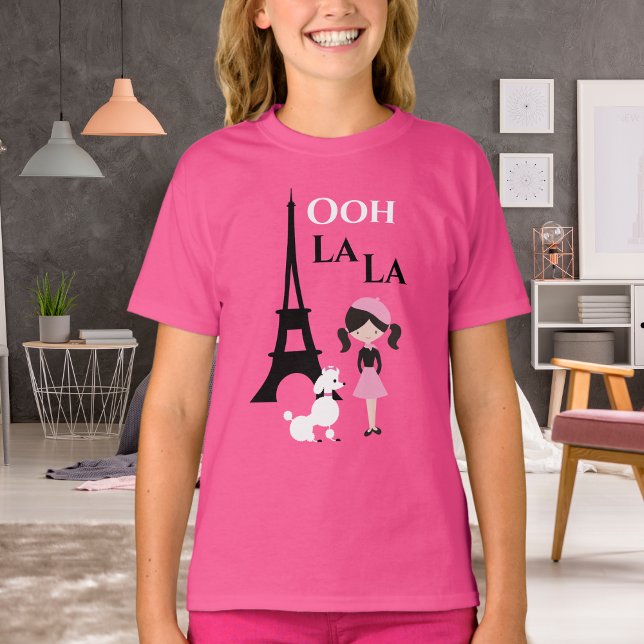 OLa Eiffel Torn, Pudel och Girl T Shirt (Skapare uppladdad)