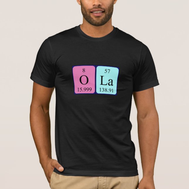 Ola Periodisk skjorta bord namn T-shirt (Framsida)