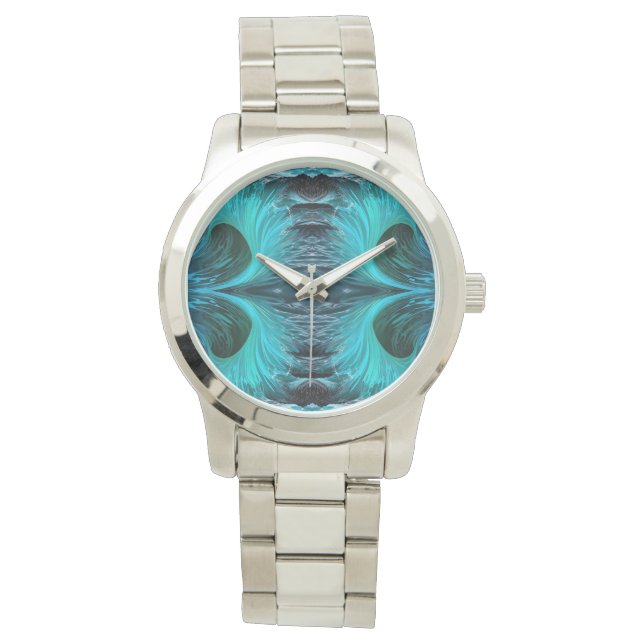 "Ola Tiburón" Blue Shark Wave Armbandsur (Framsida)