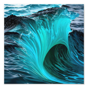 "Ola Tiburón" Blue Shark Wave Fototryck