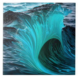 "Ola Tiburón" Blue Shark Wave Kakelplatta