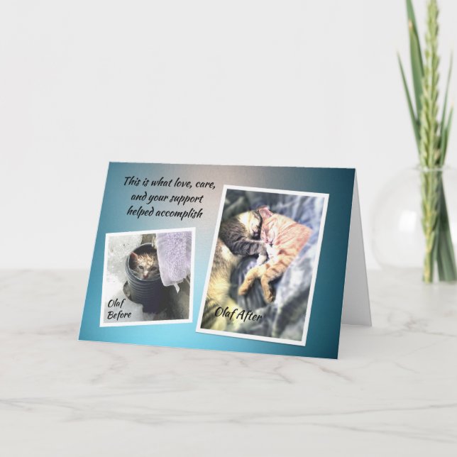 Olaf - tackkort kort (Framsida)