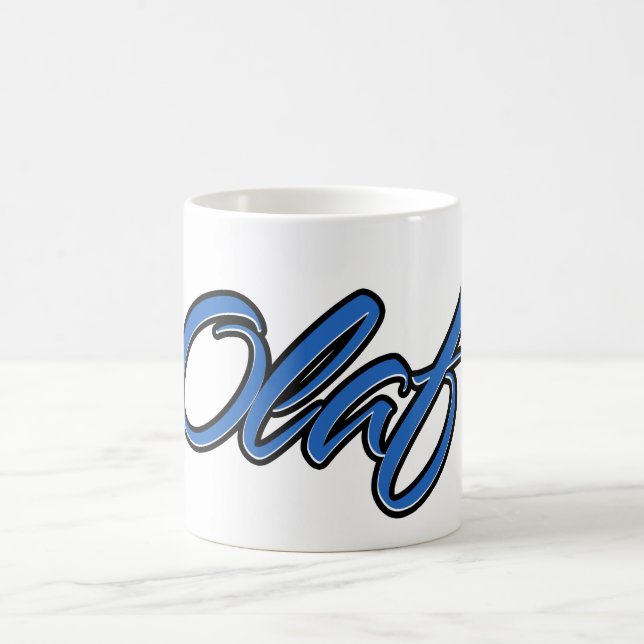 Olaf Vorname Name blue Tasse Kaffeetasse Kaffemugg (Center)