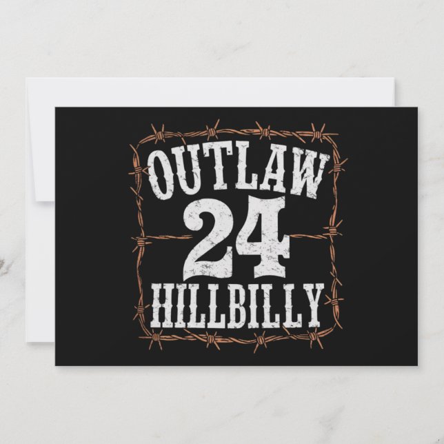 Olaglig Hillbilly 2024 Västern Trump Vance 2024  Inbjudningar (Framsida)