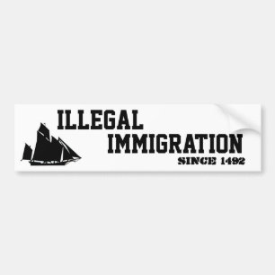 Olaglig Invandring-Klistermärke Bildekal