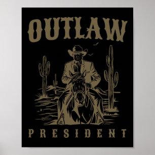 Olaglig President Trump Cowboy Trump Dömd Felo Poster